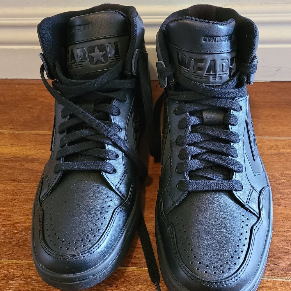 Size 10 - NEW! Converse Weapon Mid Black/Black High Top, 144550C, Free Shipping!